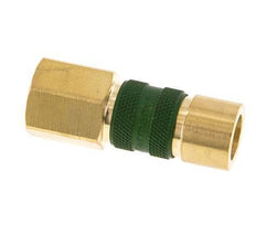 Messing DN 5 grün-kodierte Luftkupplung Muffe G 1/4 Zoll Innengewinde