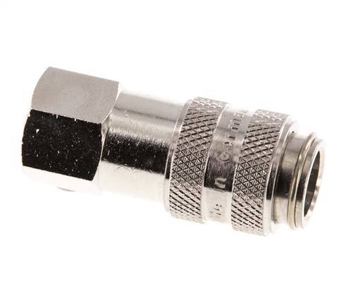 Messing vernickelt DN 5 Luftkupplungsmuffe G 1/8 Zoll Innengewinde