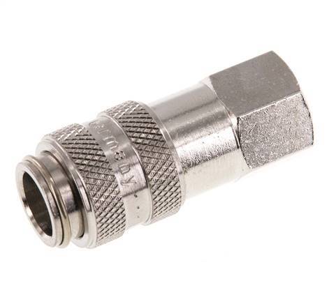 Messing vernickelt DN 5 Luftkupplungsmuffe G 1/8 Zoll Innengewinde