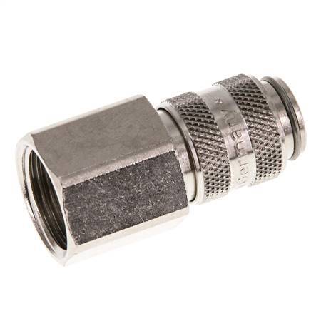 Messing vernickelt DN 5 Luftkupplungsmuffe G 3/8 Zoll Innengewinde