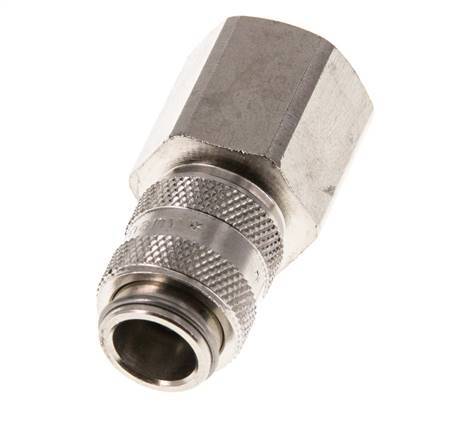 Messing vernickelt DN 5 Luftkupplungsmuffe G 3/8 Zoll Innengewinde