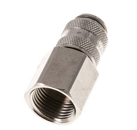Messing vernickelt DN 5 Luftkupplungsmuffe G 3/8 Zoll Innengewinde