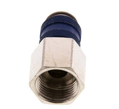 Messing vernickelt DN 5 Blau Luftkupplung Muffe G 3/8 Zoll Innengewinde