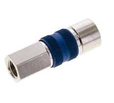 Nickel-plated Brass DN 5 Blue-Coded Air Coupling Socket G 1/8 inch Female