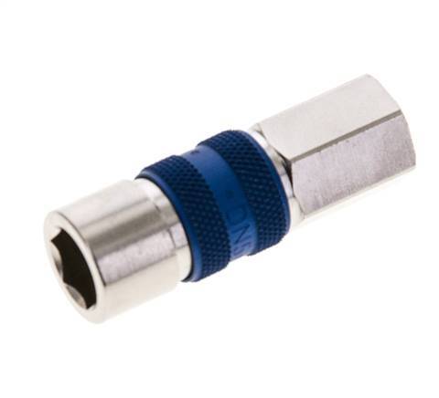 Nickel-plated Brass DN 5 Blue-Coded Air Coupling Socket G 1/8 inch Female