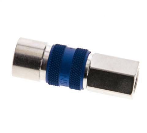 Nickel-plated Brass DN 5 Blue-Coded Air Coupling Socket G 1/8 inch Female