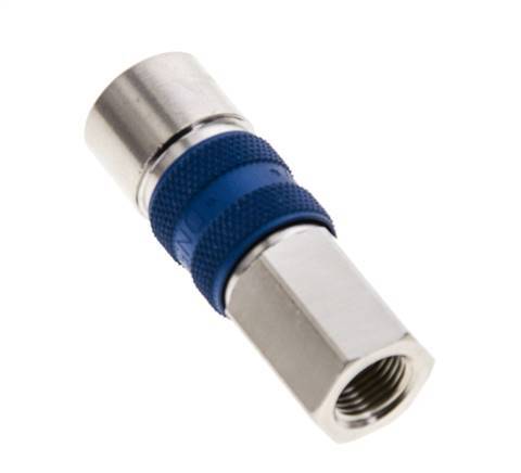 Nickel-plated Brass DN 5 Blue-Coded Air Coupling Socket G 1/8 inch Female