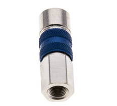 Messing vernickelt DN 5 blau kodierte Luftkupplungsmuffe G 1/8 Zoll Innengewinde