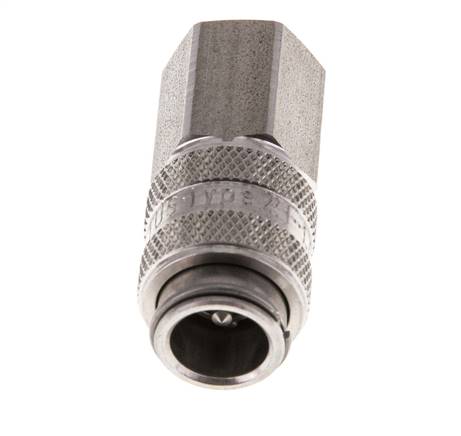 Edelstahl 316L DN 5 Luftkupplung Muffe G 1/8 Zoll Innengewinde Doppelabsperrung