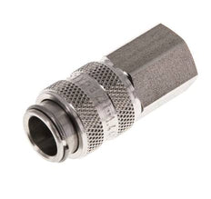 Edelstahl 316L DN 5 Luftkupplung Muffe G 1/8 Zoll Innengewinde Doppelabsperrung