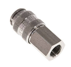 Edelstahl 316L DN 5 Luftkupplung Muffe G 1/8 Zoll Innengewinde Doppelabsperrung