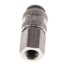 Edelstahl 316L DN 5 Luftkupplung Muffe G 1/8 Zoll Innengewinde Doppelabsperrung