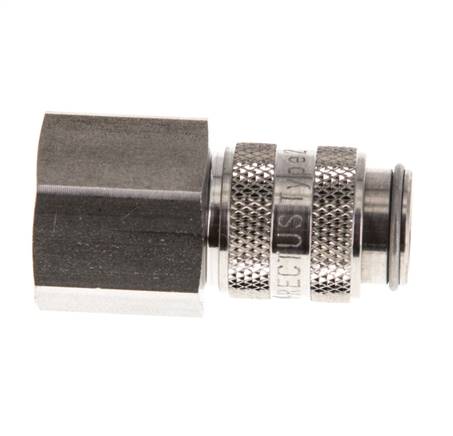 Edelstahl 316L DN 5 Luftkupplung Muffe G 3/8 Zoll Innengewinde Doppelabsperrung