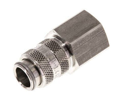 Edelstahl 316L DN 5 Luftkupplung Muffe G 3/8 Zoll Innengewinde Doppelabsperrung