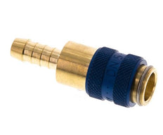 Messing DN 5 Blau Luftkupplungsmuffe 6 mm Schlauchpfeiler