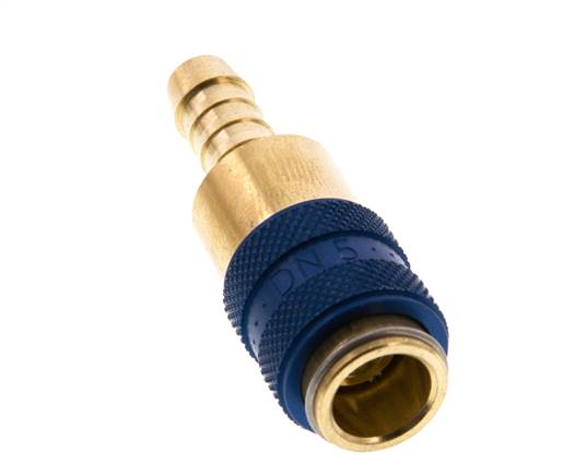 Messing DN 5 Blau Luftkupplungsmuffe 6 mm Schlauchpfeiler