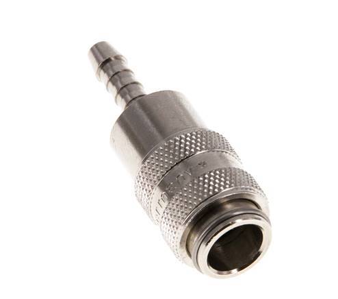Nickel-plated Brass DN 5 Air Coupling Socket 4 mm Hose Pillar