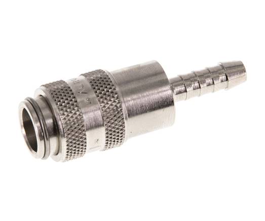 Messing vernickelt DN 5 Luftkupplungsmuffe 6 mm Schlauchpfeiler