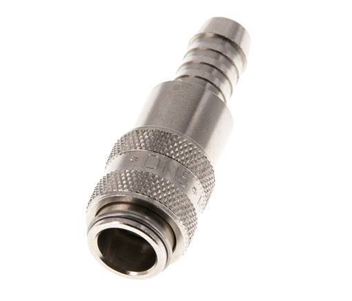 Messing vernickelt DN 5 Luftkupplungsmuffe 8 mm Schlauchpfeiler