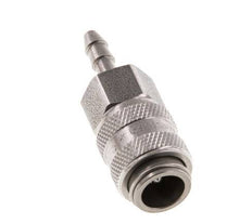 Edelstahl DN 5 Luftkupplungsmuffe 4 mm Schlauchsäule Doppelabsperrung