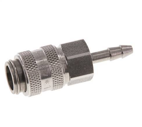 Edelstahl DN 5 Luftkupplungsmuffe 4 mm Schlauchsäule Doppelabsperrung