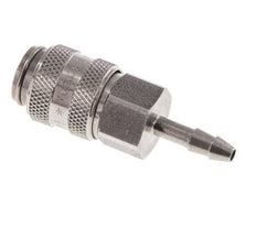 Edelstahl DN 5 Luftkupplungsmuffe 4 mm Schlauchsäule Doppelabsperrung