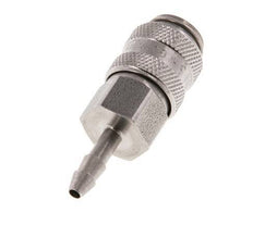 Edelstahl DN 5 Luftkupplungsmuffe 4 mm Schlauchsäule Doppelabsperrung