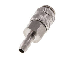 Edelstahl DN 5 Luftkupplungsmuffe 6 mm Schlauchsäule Doppelabsperrung