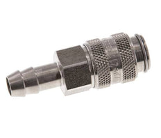Edelstahl DN 5 Luftkupplungsmuffe 8 mm Schlauchsäule Doppelabsperrung