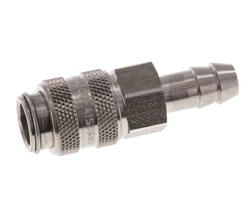 Edelstahl DN 5 Luftkupplungsmuffe 8 mm Schlauchsäule Doppelabsperrung