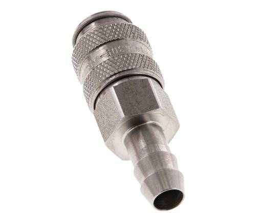 Edelstahl DN 5 Luftkupplungsmuffe 8 mm Schlauchsäule Doppelabsperrung