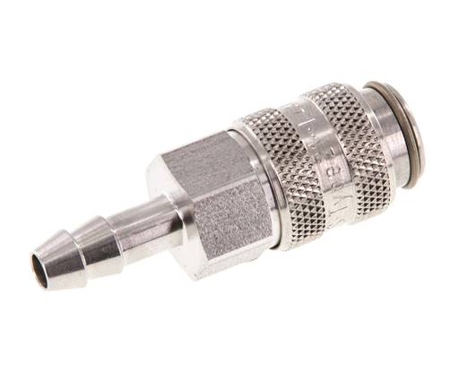 Edelstahl 316L DN 5 Luftkupplungsmuffe 4 mm Schlauchsäule Doppelabsperrung