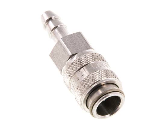 Edelstahl 316L DN 5 Luftkupplungsmuffe 4 mm Schlauchsäule Doppelabsperrung