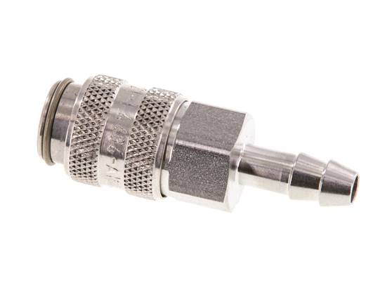 Edelstahl 316L DN 5 Luftkupplungsmuffe 4 mm Schlauchsäule Doppelabsperrung