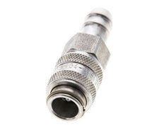 Stainless Steel 316L DN 5 Air Coupling Socket 9 mm Hose Pillar Double Shut-Off