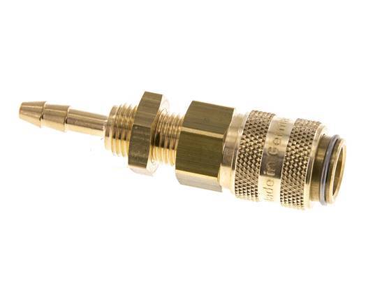 Messing DN 5 Luftkupplungsmuffe 4 mm Schlauch Säule Bulkhead