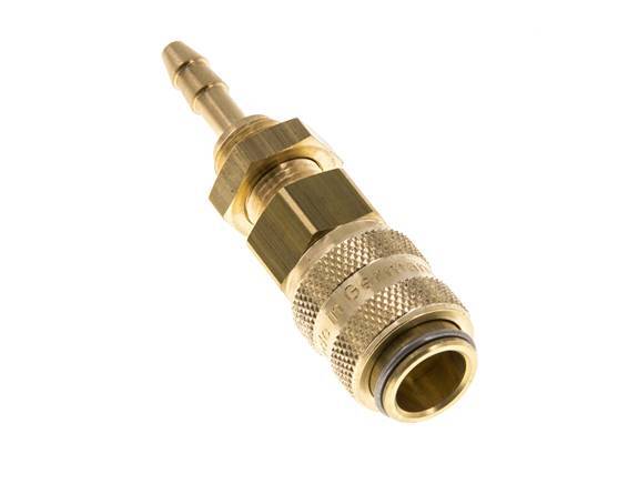 Messing DN 5 Luftkupplungsmuffe 4 mm Schlauch Säule Bulkhead