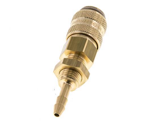 Messing DN 5 Luftkupplungsmuffe 4 mm Schlauch Säule Bulkhead