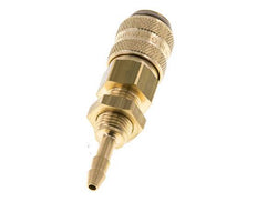 Messing DN 5 Luftkupplungsmuffe 4 mm Schlauch Säule Bulkhead