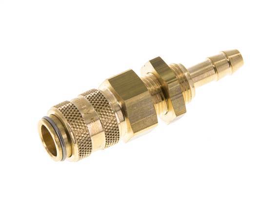 Messing DN 5 Luftkupplungsmuffe 6 mm Schlauch Säule Bulkhead