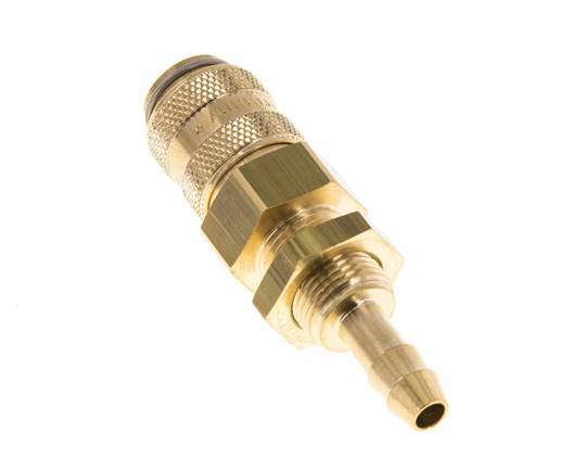 Messing DN 5 Luftkupplungsmuffe 6 mm Schlauch Säule Bulkhead