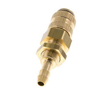 Messing DN 5 Luftkupplungsmuffe 6 mm Schlauch Säule Bulkhead