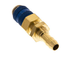 Messing DN 5 Blau Air Coupling Socket 8 mm Schlauch Säule Bulkhead