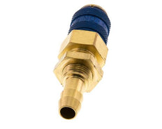 Messing DN 5 Blau Air Coupling Socket 8 mm Schlauch Säule Bulkhead