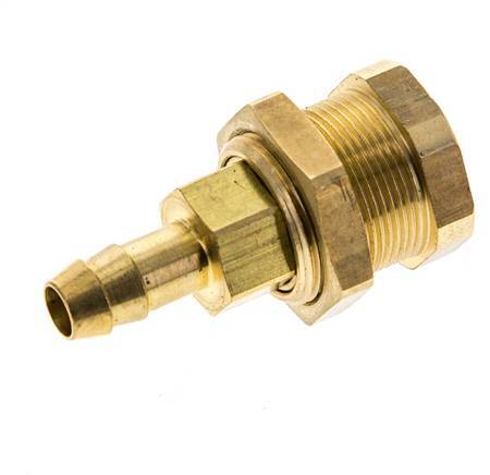 Messing DN 5 Luftkupplung Muffe 8 mm Schlauch Säule Bulkhead Pull-Off