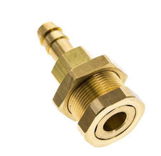 Messing DN 5 Luftkupplung Muffe 8 mm Schlauch Säule Bulkhead Pull-Off