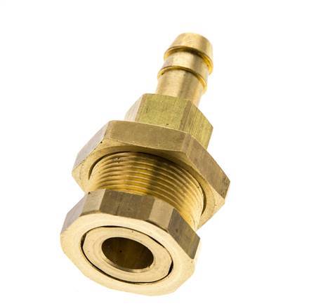Messing DN 5 Luftkupplung Muffe 8 mm Schlauch Säule Bulkhead Pull-Off