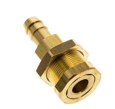 Messing DN 5 Luftkupplung Muffe 9 mm Schlauch Säule Bulkhead Pull-Off