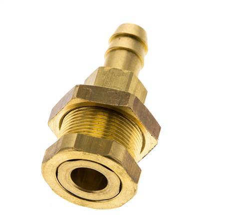 Messing DN 5 Luftkupplung Muffe 9 mm Schlauch Säule Bulkhead Pull-Off
