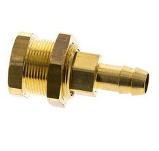 Messing DN 5 Luftkupplung Muffe 9 mm Schlauch Säule Bulkhead Pull-Off